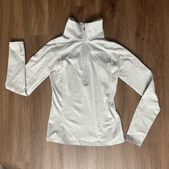 Under Armour Women ColdGear Cozy ½ Zip
Shimmer Long Sleeve T-Shirt Blouse-GRAY - Picture 2 of 6